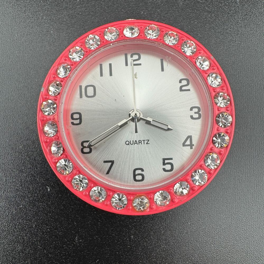 Vintage Pink Rhinestone Bling Quartz Watch No Strap Fun